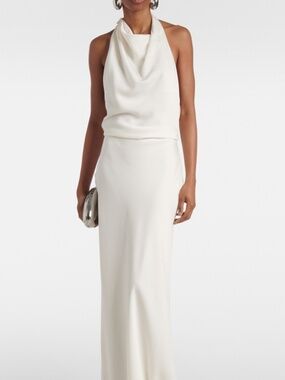 New w/ Tags Simkhai Reannon Draped Satin Gown Size 2 in Ivory